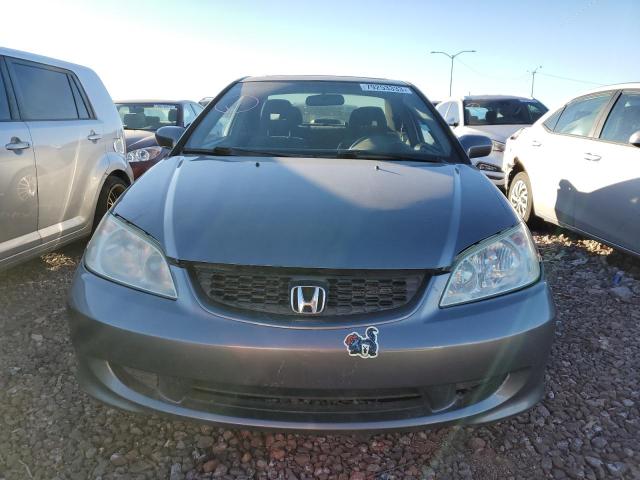 1HGEM22955L007292 - 2005 HONDA CIVIC EX GRAY photo 5