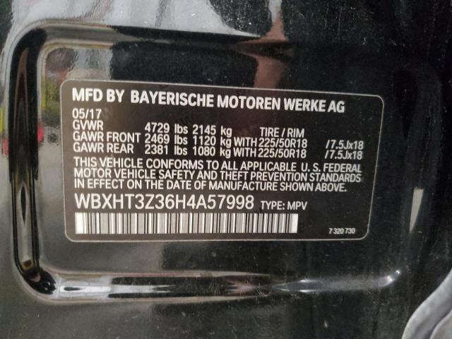 WBXHT3Z36H4A57998 - 2017 BMW X1 XDRIVE28I BLACK photo 13