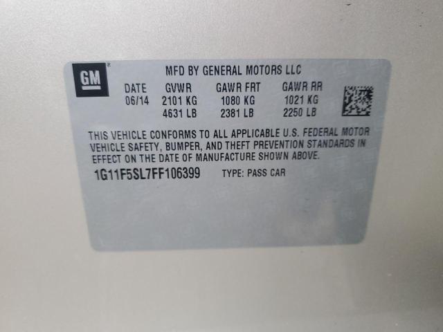 1G11F5SL7FF106399 - 2015 CHEVROLET MALIBU LTZ ბეჟი ფოტო 12