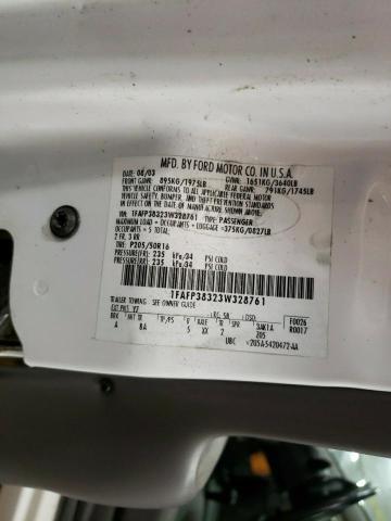 1FAFP38323W328761 - 2003 FORD FOCUS ZTS WHITE photo 13