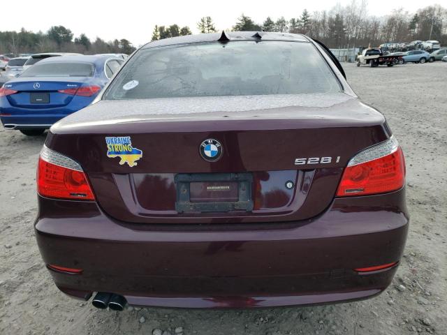 WBANV13509C152227 - 2009 BMW 528 XI BURGUNDY photo 6