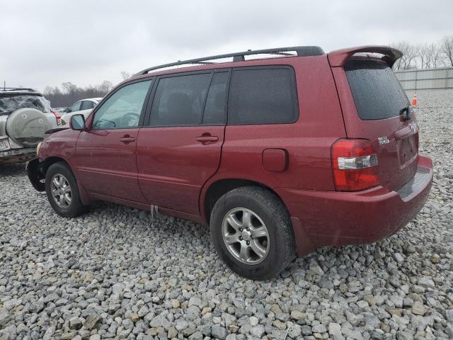 JTEGD21A970167484 - 2007 TOYOTA HIGHLANDER RED photo 2