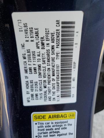19UUA8F59DA009197 - 2013 ACURA TL TECH BLUE photo 13