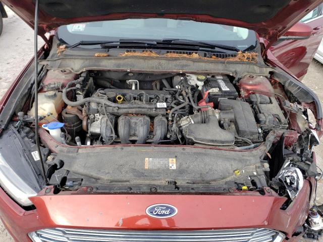 3FA6P0G73ER139612 - 2014 FORD FUSION S MAROON photo 11