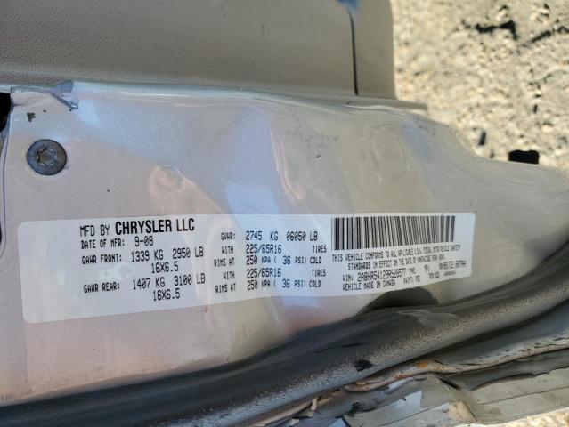 2A8HR54129R528577 - 2009 CHRYSLER TOWN & COU TOURING SILVER photo 13