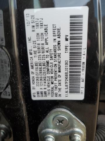 5J6TF2H56EL001063 - 2014 HONDA CROSSTOUR EXL შავი ფოტო 12