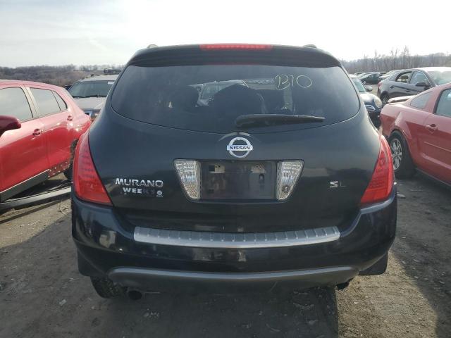 JN8AZ08T07W502270 - 2007 NISSAN MURANO SL BLACK photo 6