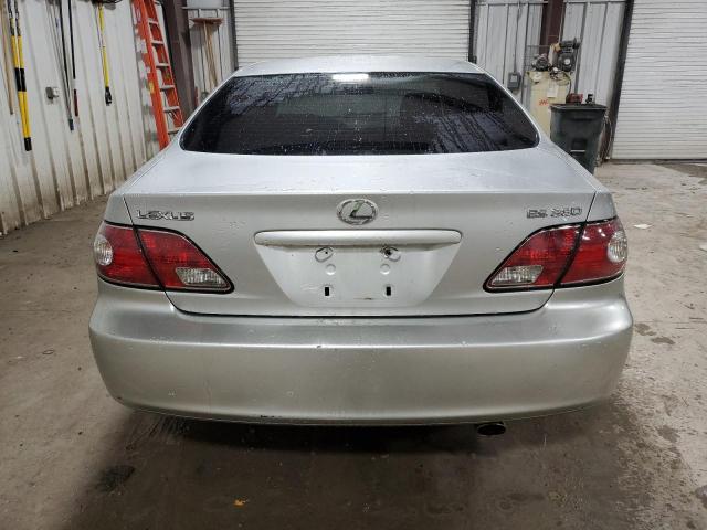 JTHBA30G445054199 - 2004 LEXUS ES 330 SILVER photo 6