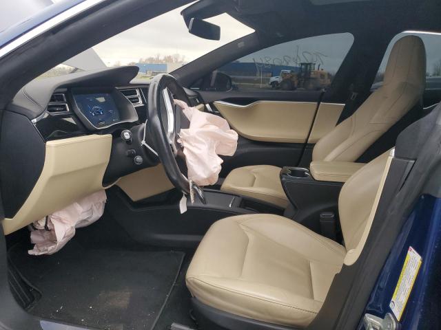 5YJSA1E21GF160549 - 2016 TESLA MODEL S BLUE photo 7