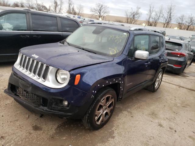 ZACCJADT7GPC78449 - 2016 JEEP RENEGADE LIMITED BLUE photo 1