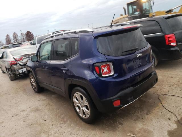 ZACCJADT7GPC78449 - 2016 JEEP RENEGADE LIMITED BLUE photo 2