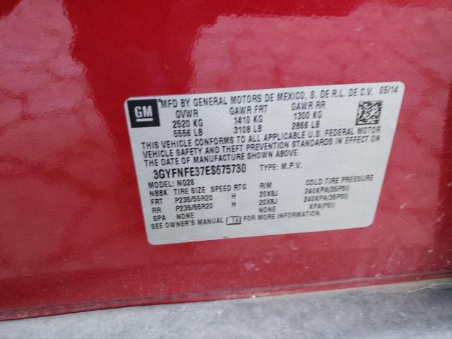 3GYFNFE37ES675730 - 2014 CADILLAC SRX PERFORMANCE COLLECTION RED photo 13