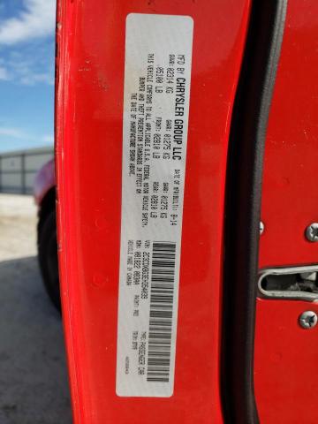 2C3CDXBG3EH354039 - 2014 DODGE CHARGER SE RED photo 12