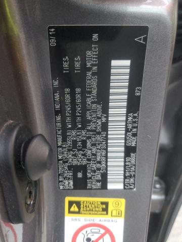 5TDKKRFH6FS047740 - 2015 TOYOTA HIGHLANDER XLE Boz foto 13