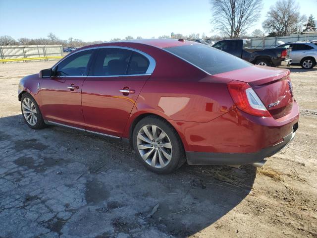 1LNHL9EK8EG607895 - 2014 LINCOLN MKS RED photo 2