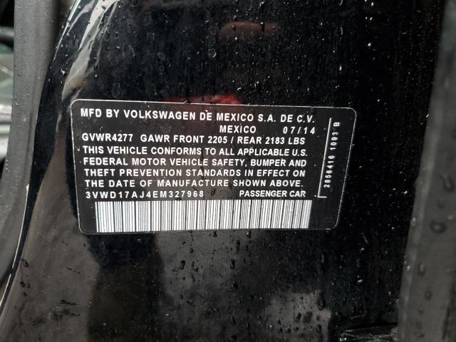 3VWD17AJ4EM327968 - 2014 VOLKSWAGEN JETTA SE BLACK photo 13