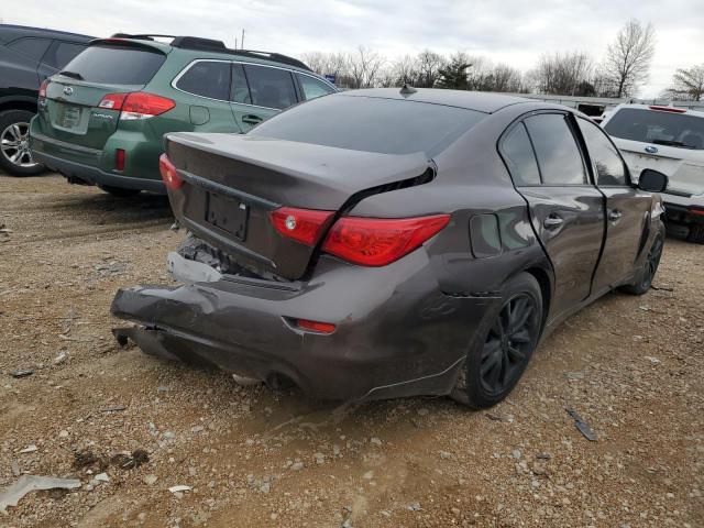 JN1BV7AR8EM705020 - 2014 INFINITI Q50 BASE BROWN photo 3