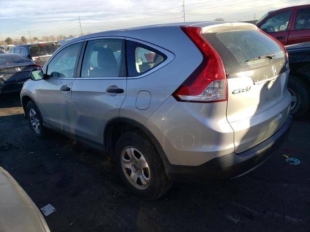 5J6RM4H39DL029660 - 2013 HONDA CR-V LX SILVER photo 2