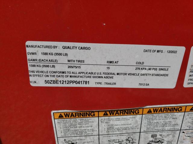 50ZBE1212PP041781 - 2023 UTILITY TRAILER Qırmızı foto 10