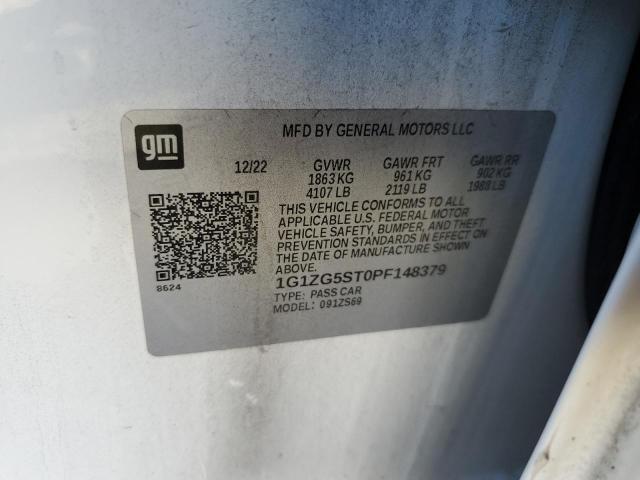 1G1ZG5ST0PF148379 - 2023 CHEVROLET MALIBU RS WHITE photo 13