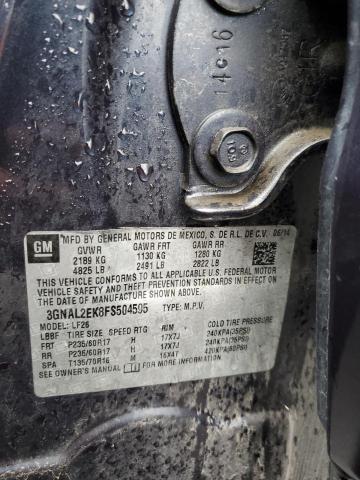 3GNAL2EK8FS504595 - 2015 CHEVROLET CAPTIVA LS ლურჯი ფოტო 13