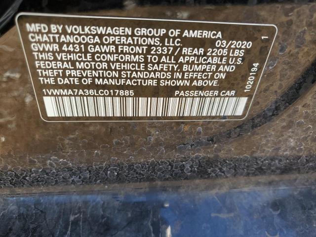 1VWMA7A36LC017885 - 2020 VOLKSWAGEN PASSAT R-LINE გრაფიტი ფოტო 14