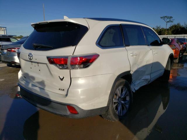 5TDKKRFH5FS117230 - 2015 TOYOTA HIGHLANDER XLE WHITE photo 3