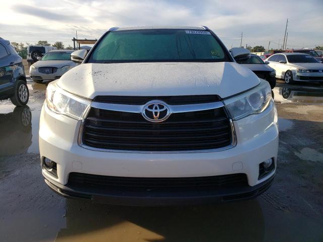 5TDKKRFH5FS117230 - 2015 TOYOTA HIGHLANDER XLE WHITE photo 5