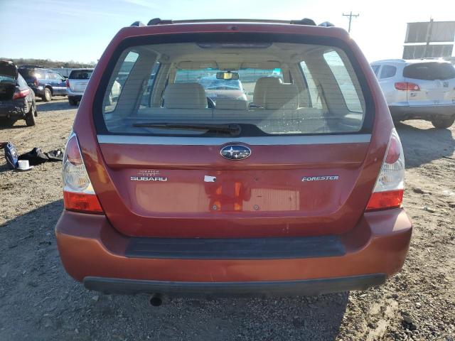 JF1SG63646H743459 - 2006 SUBARU FORESTER 2.5X RED photo 6
