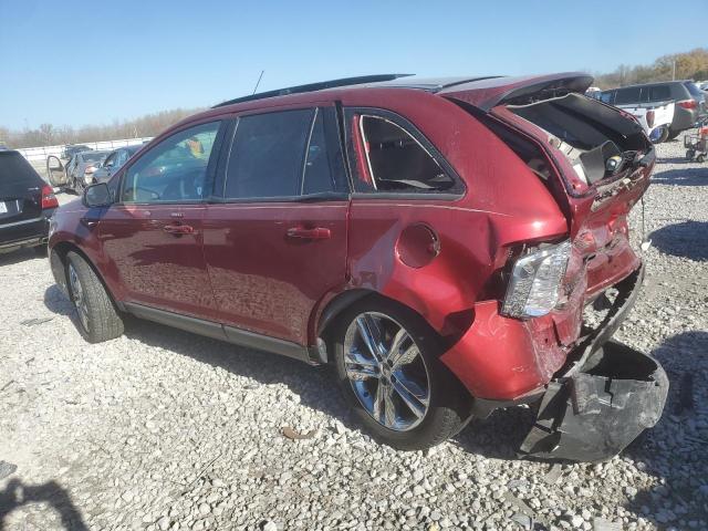 2FMDK3JC2DBC45646 - 2013 FORD EDGE SEL RED photo 2