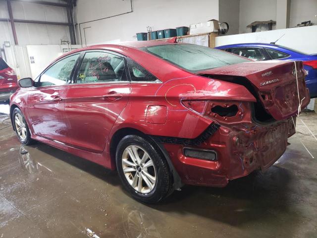 5NPEB4AC9EH940808 - 2014 HYUNDAI SONATA GLS RED photo 2