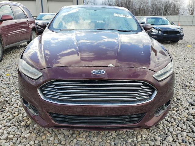 3FA6P0HR8DR118897 - 2013 FORD FUSION SE BURGUNDY photo 5