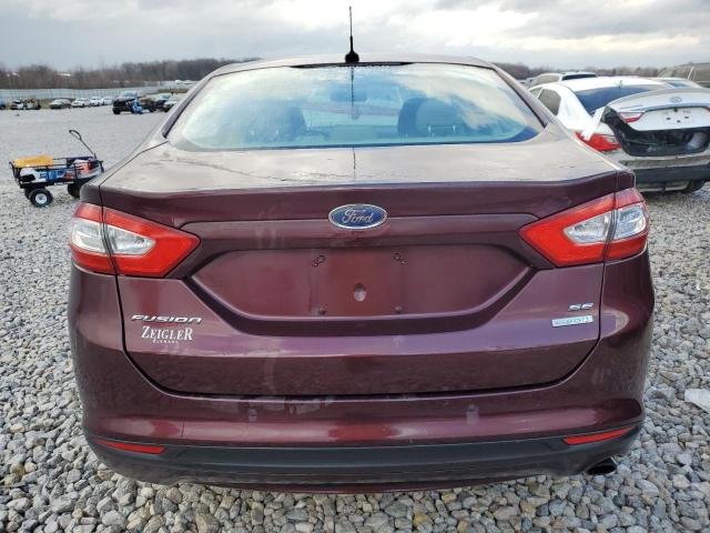 3FA6P0HR8DR118897 - 2013 FORD FUSION SE BURGUNDY photo 6