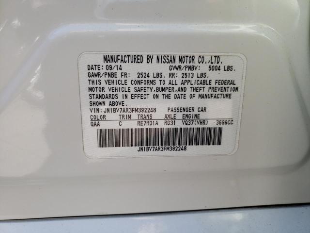 JN1BV7AR3FM392248 - 2015 INFINITI Q50 BASE WHITE photo 13