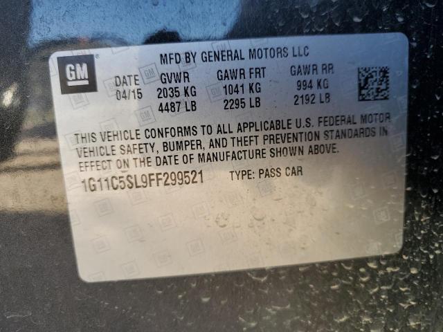 1G11C5SL9FF299521 - 2015 CHEVROLET MALIBU 1LT 黑色 照片 12