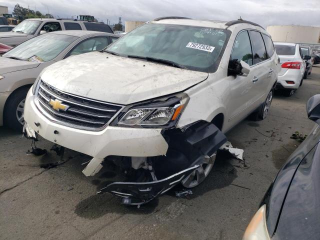 1GNKVJKD5EJ157659 - 2014 CHEVROLET TRAVERSE LTZ WHITE photo 1