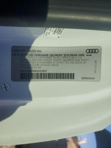 WAUCGAFR8EA022847 - 2014 AUDI S5 PREMIUM PLUS თეთრი ფოტო 12