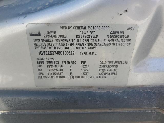 1GYEE637480108629 - 2008 CADILLAC SRX SILVER photo 13