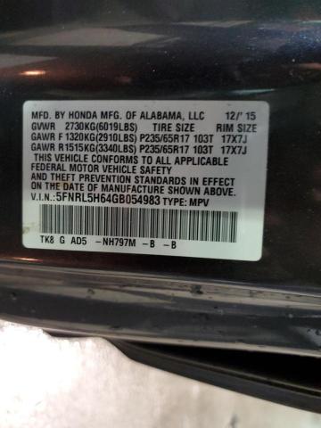 5FNRL5H64GB054983 - 2016 HONDA ODYSSEY EXL GRAY photo 13