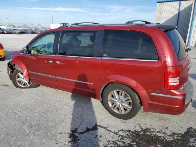 2A8HR64X98R639376 - 2008 CHRYSLER TOWN & COU LIMITED MAROON photo 2