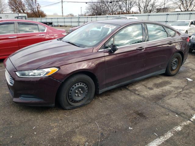 3FA6P0G74DR179003 - 2013 FORD FUSION S MAROON photo 1