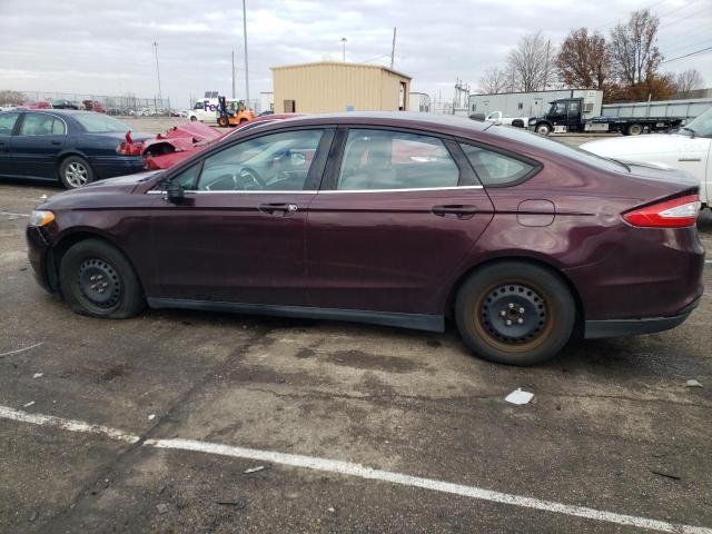 3FA6P0G74DR179003 - 2013 FORD FUSION S MAROON photo 2