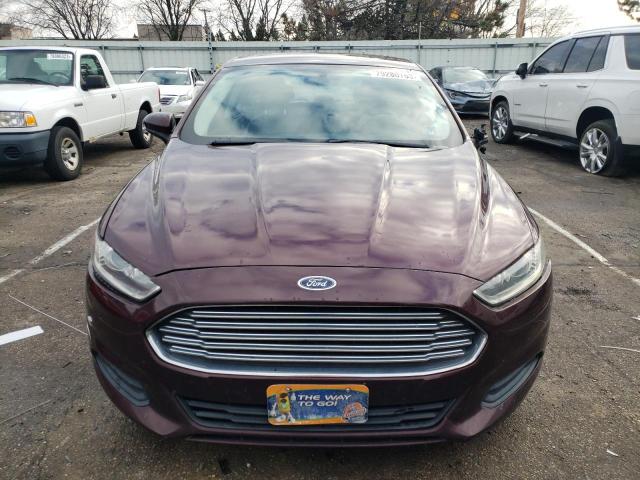 3FA6P0G74DR179003 - 2013 FORD FUSION S MAROON photo 5