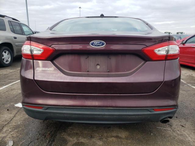 3FA6P0G74DR179003 - 2013 FORD FUSION S MAROON photo 6