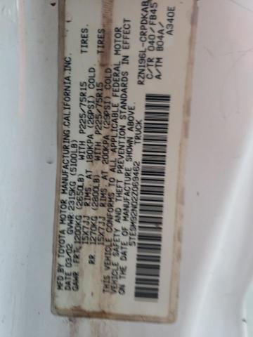 5TESM92N02Z069462 - 2002 TOYOTA TACOMA XTRACAB PRERUNNER 白色 照片 12