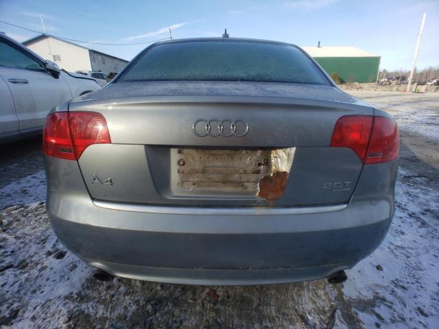 WAUDF78E08A062588 - 2008 AUDI A4 2.0T QUATTRO BLUE photo 6