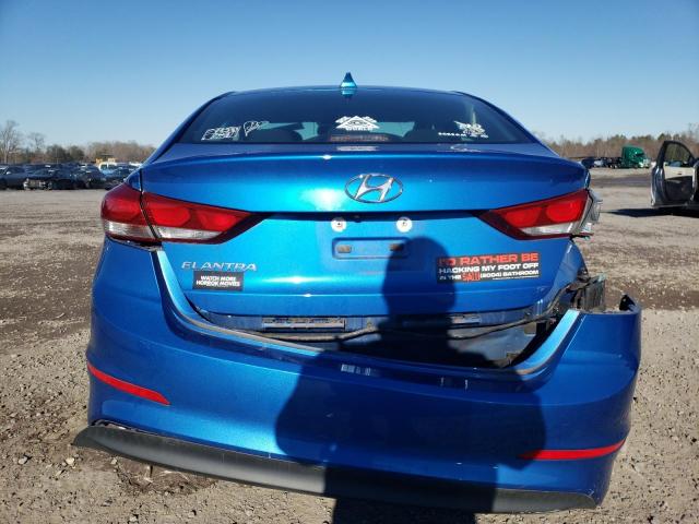 KMHD84LF7HU377510 - 2017 HYUNDAI ELANTRA SE BLUE photo 6