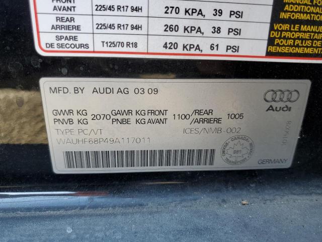 WAUHF68P49A117011 - 2009 AUDI A3 2.0T BLACK photo 13