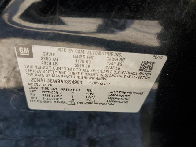 2CNALDEW9A6394988 - 2010 CHEVROLET EQUINOX LT BLACK photo 13