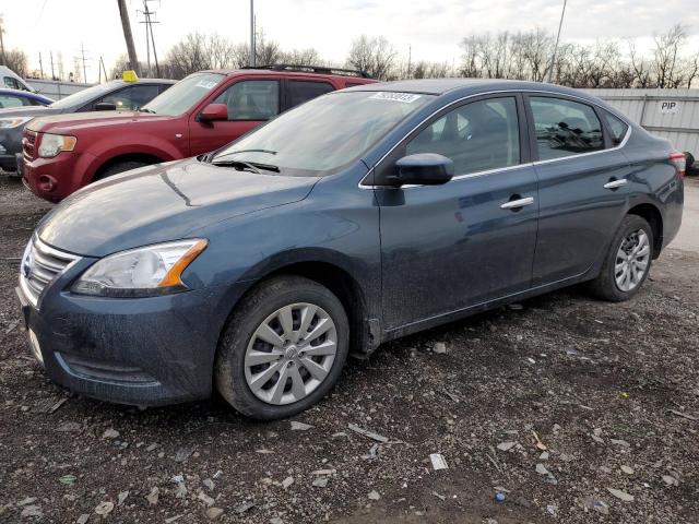 3N1AB7AP0FY236782 - 2015 NISSAN SENTRA S BLUE photo 1